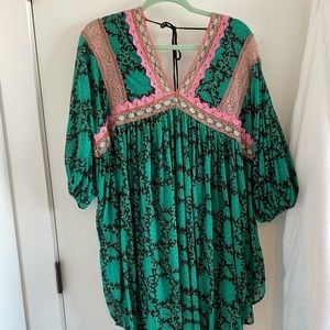 Free people flowy print tunic size small